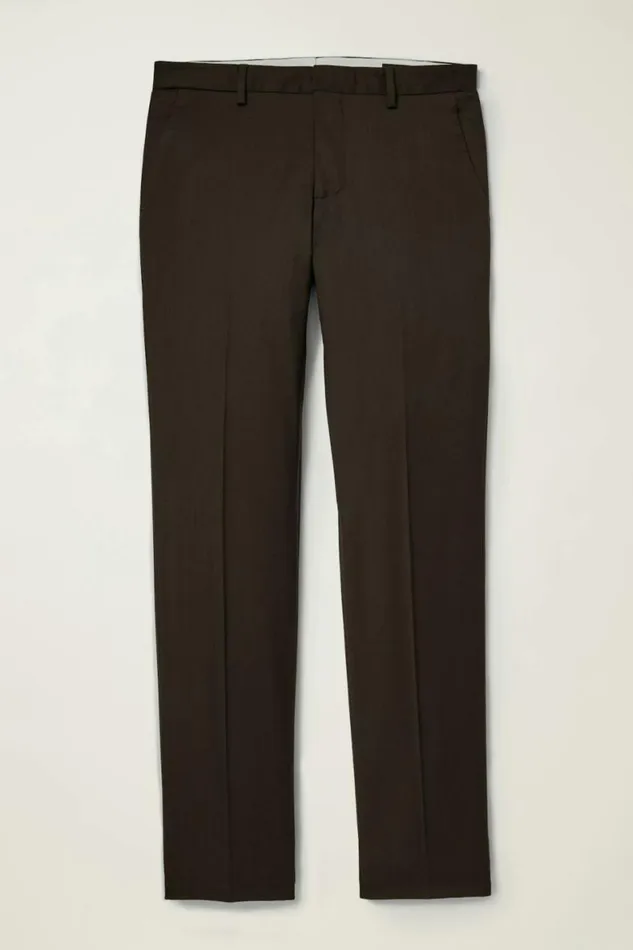 Men Jetsetter Italian Wool Dress Pant Chocolate Brown Sharkskin Bonobos Dress Pants