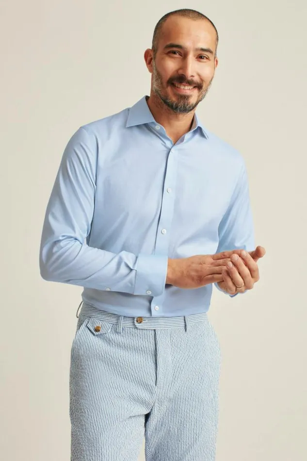 Men Jetsetter Stretch Dress Shirt Blue Tres Geo Bonobos Business Casual Shirts