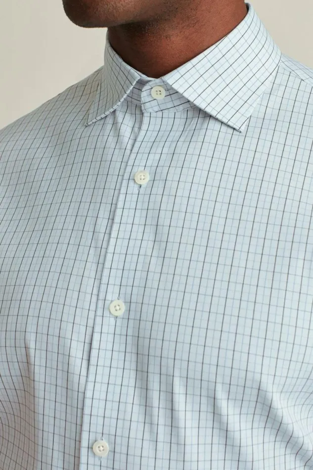 Men Jetsetter Stretch Dress Shirt Nantucket Breeze Plaid Bonobos Business Casual Shirts