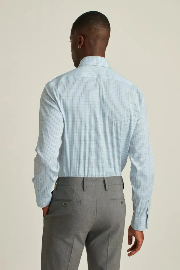 Men Jetsetter Stretch Dress Shirt Nantucket Breeze Plaid Bonobos Business Casual Shirts