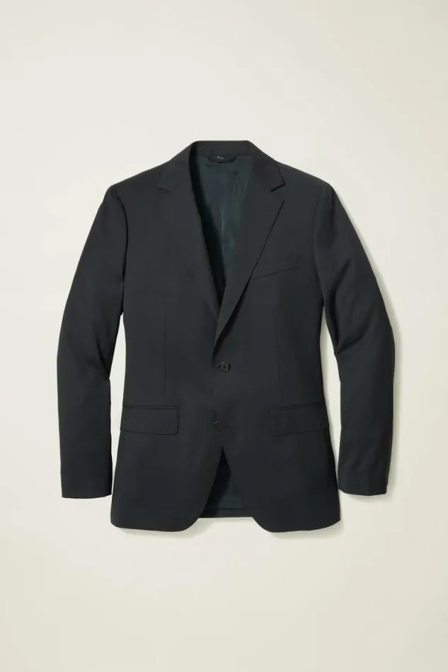 Men Jetsetter Super 120s Italian Wool Blazer Navy Bonobos Blazers and Sport Coats