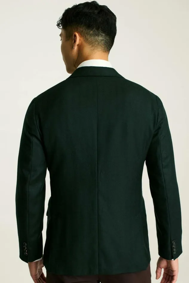Men Jetsetter Unconstructed Blazer Emerald Green Herringbone Bonobos Blazers and Sport Coats