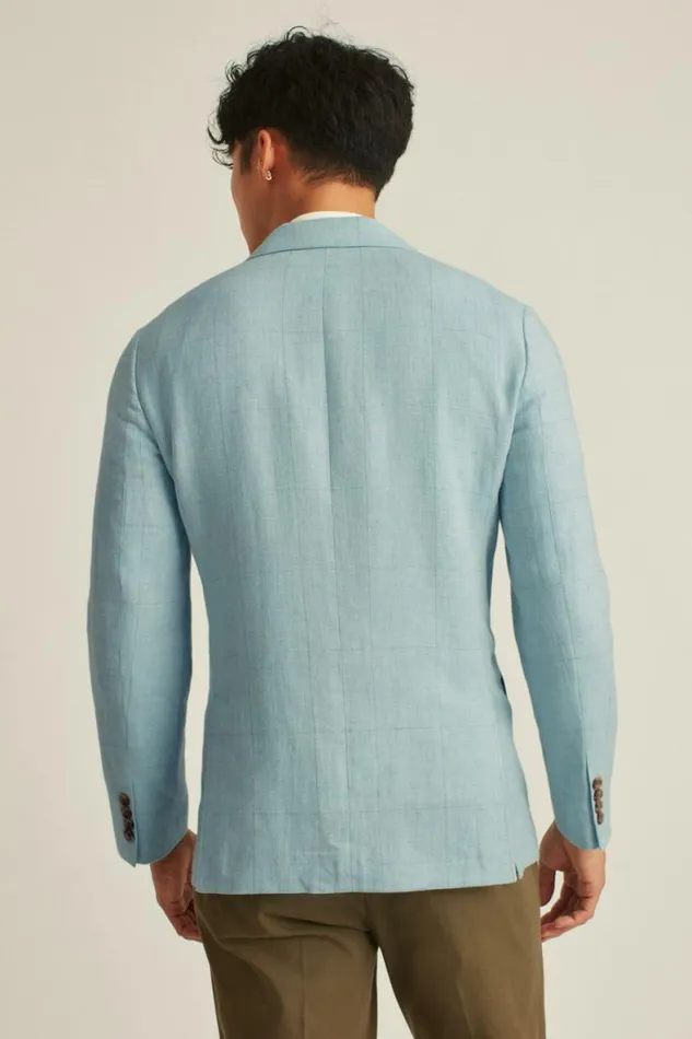 Men Jetsetter Unconstructed Blazer Ice Blue Bonobos Blazers and Sport Coats