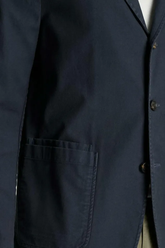 Men Jetsetter Washed Cotton Blazer Washed Navy Bonobos Blazers and Sport Coats