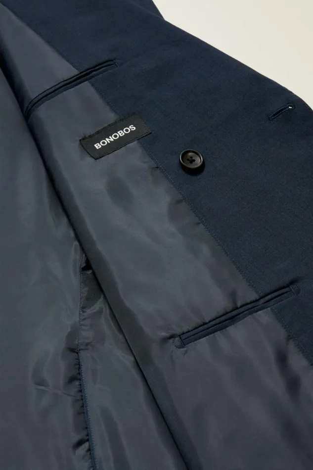 Men Jetsetter Wool Double Breasted Blazer Light Navy Bonobos Blazers and Sport Coats