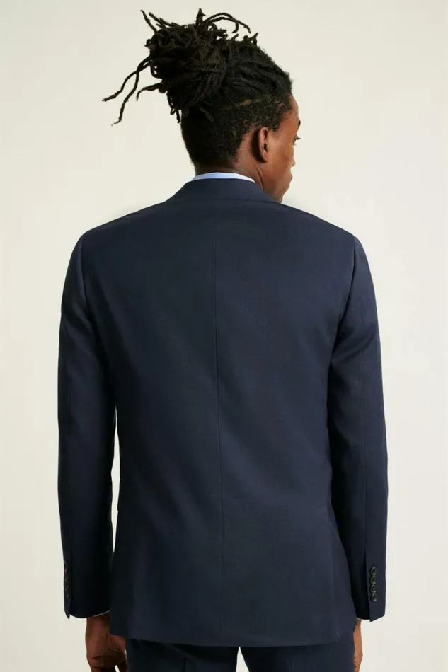 Men Jetsetter Wool Double Breasted Blazer Light Navy Bonobos Blazers and Sport Coats
