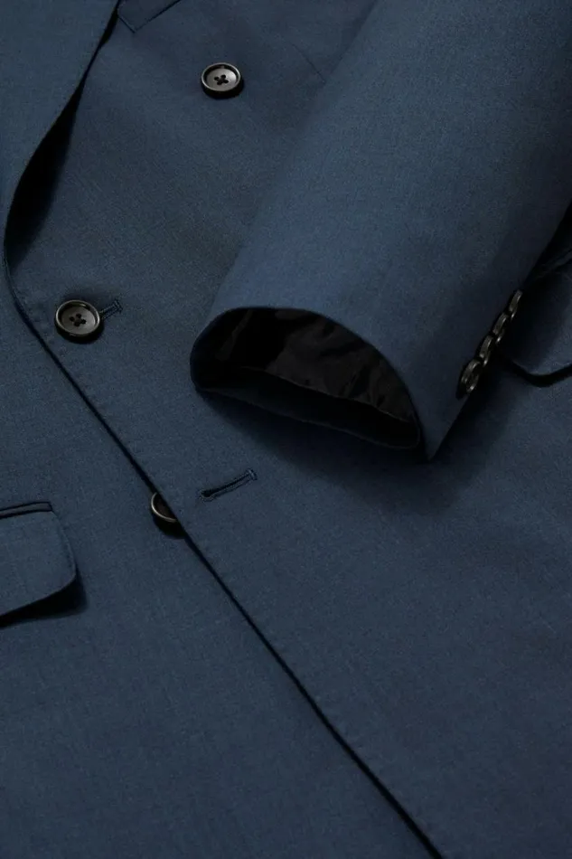 Men Jetsetter Wool Double Breasted Blazer Light Navy Bonobos Blazers and Sport Coats