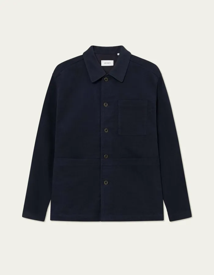 Men Journey Peached Overshirt 8211 Dark Navy Les Deux ShirtsOvershirts