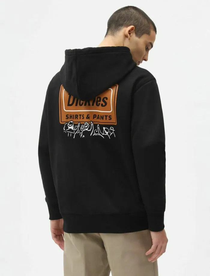 Men Jumpers and Sweatshirts Dickies Harrison Hoodie Black