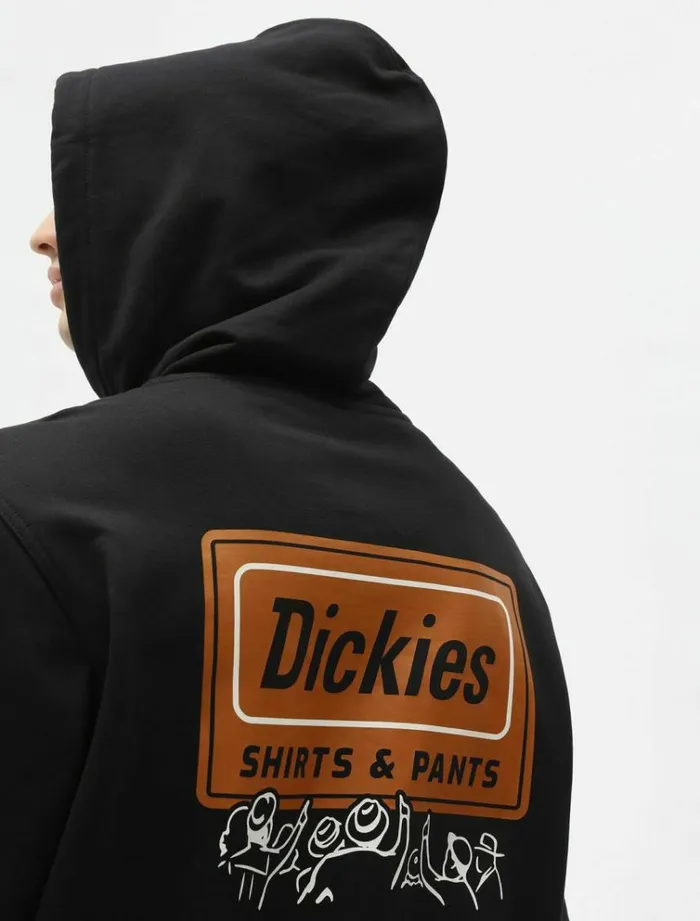 Men Jumpers and Sweatshirts Dickies Harrison Hoodie Black