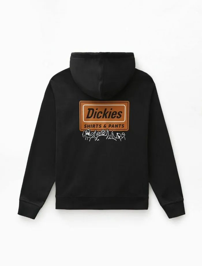 Men Jumpers and Sweatshirts Dickies Harrison Hoodie Black