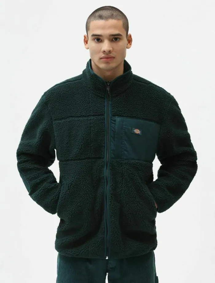 Men Jumpers and Sweatshirts Dickies Red Chute Sherpa Fleece Ponderosa Pe