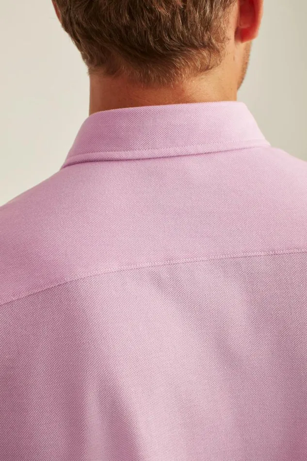 Men Knit Oxford Short Sleeve Shirt Orchid Smoke Bonobos Short Sleeve Shirts