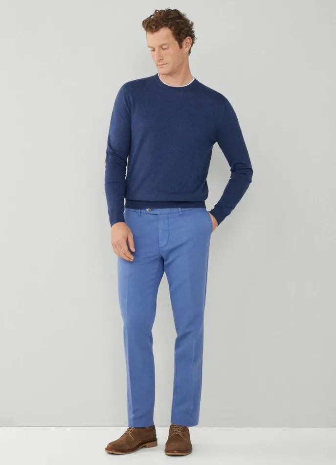 Men Knitwear Hackett London Cotton And Cashmere Jumper Navy