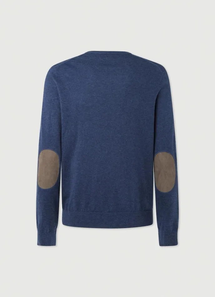 Men Knitwear Hackett London Cotton And Cashmere Jumper Navy
