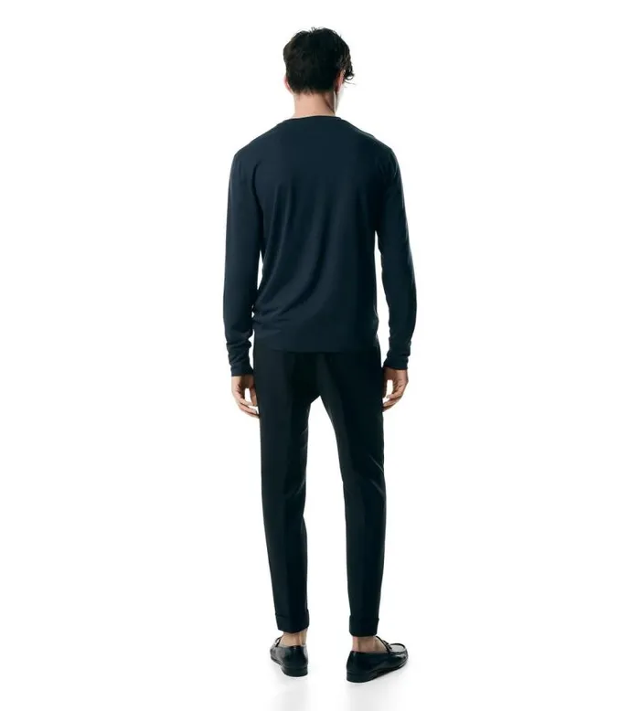 Men Knitwear Tom Ford Lyocell Cotton Crew TShirt Navy Men Knitwear Tom Ford Lyocell Cotton Crew TShirt Navy