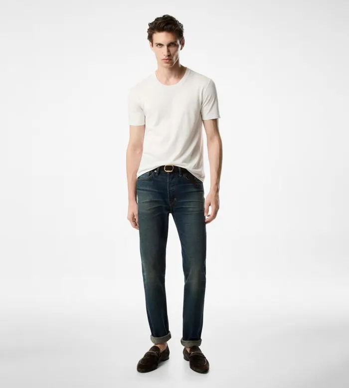 Men Knitwear Tom Ford Pure Cotton Crew TShirt Men Knitwear Tom Ford Pure Cotton Crew TShirt
