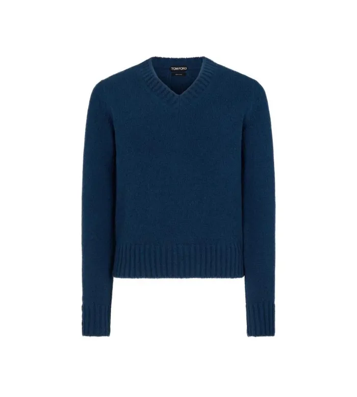 Men Knitwear Tom Ford Soft Cashmere V Neck