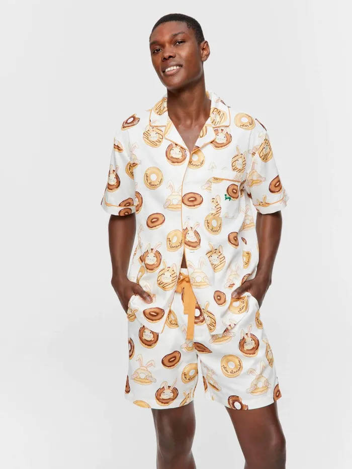 Men Krispy Kreme Bunnies Short Sleeve Pj Set Multi Peter Alexander Sets