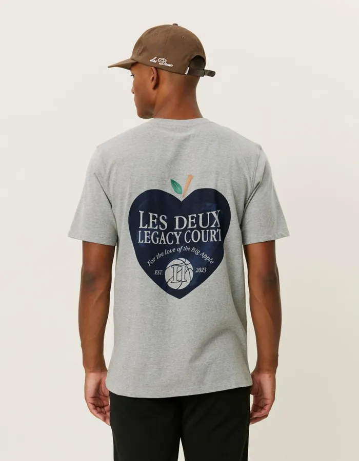 Men Legacy Court TShirt 8211 Grey Melange Les Deux Tshirts