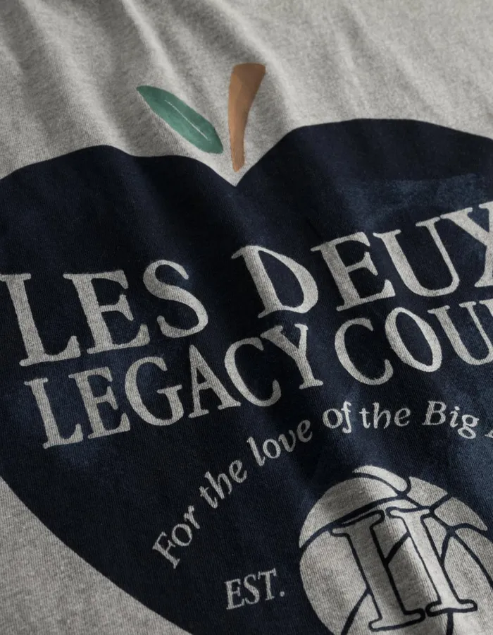 Men Legacy Court TShirt 8211 Grey Melange Les Deux Tshirts