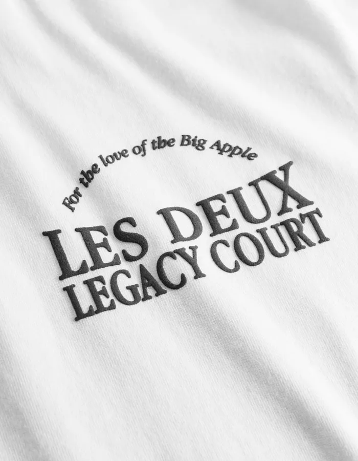 Men Legacy Court TShirt 8211 WhiteWhite Les Deux Tshirts