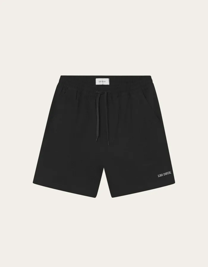Men Les Deux Logo Swim Shorts 8211 BlackBlack Les Deux Shorts