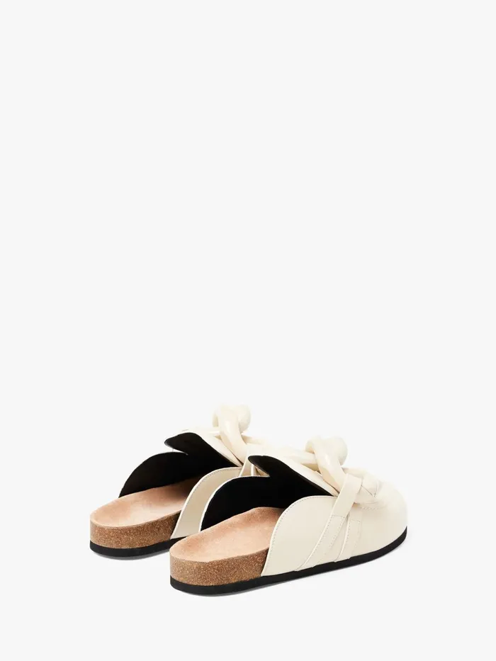Men Loafers JW Anderson CHAIN LOAFER LEATHER MULES Off White Men Loafers JW Anderson CHAIN LOAFER LEATHER MULES Off White