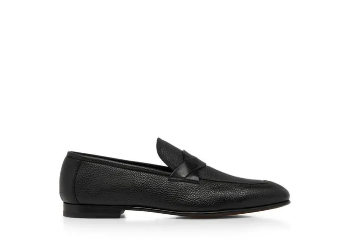 Men Loafers Tom Ford Grain Leather Sean Twisted Band Loafer
