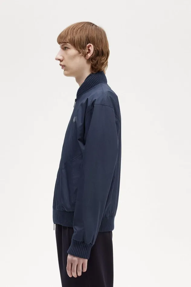 Men Made In EnglandBomber Jacket Navy Fred Perry Coats and Jackets