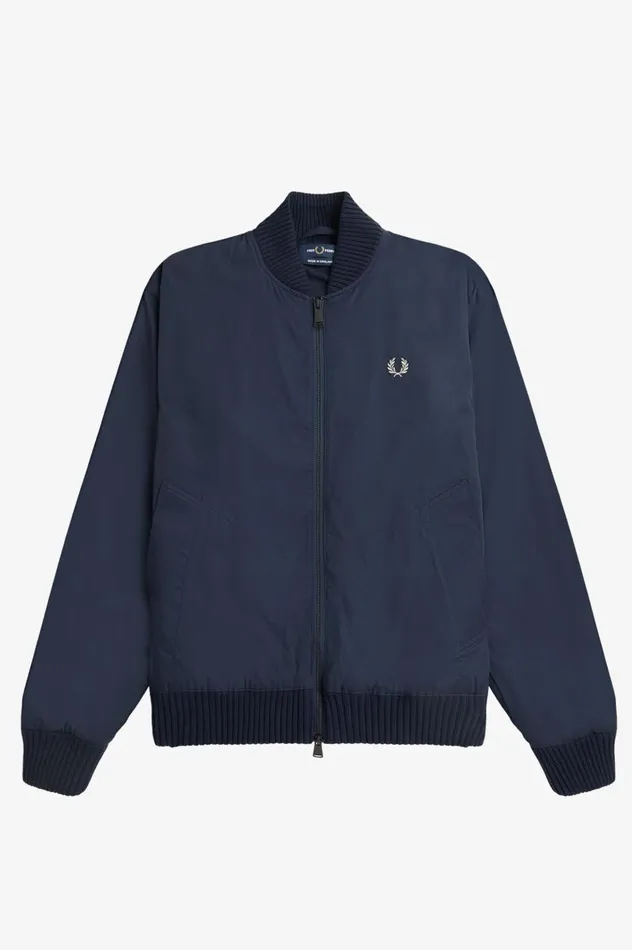 Men Made In EnglandBomber Jacket Navy Fred Perry Coats and Jackets