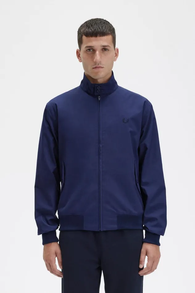 Men Made In EnglandHarrington Jacket Navy Fred Perry Coats and Jackets