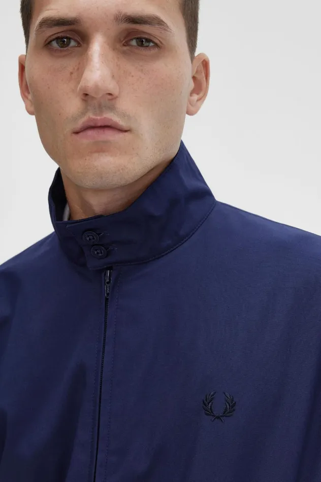 Men Made In EnglandHarrington Jacket Navy Fred Perry Coats and Jackets