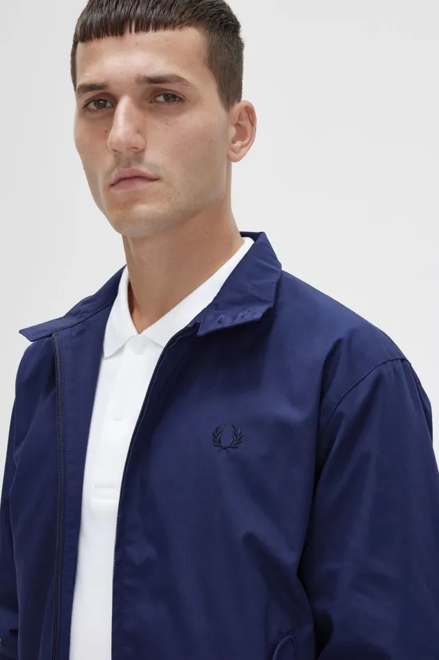 Men Made In EnglandHarrington Jacket Navy Fred Perry Coats and Jackets