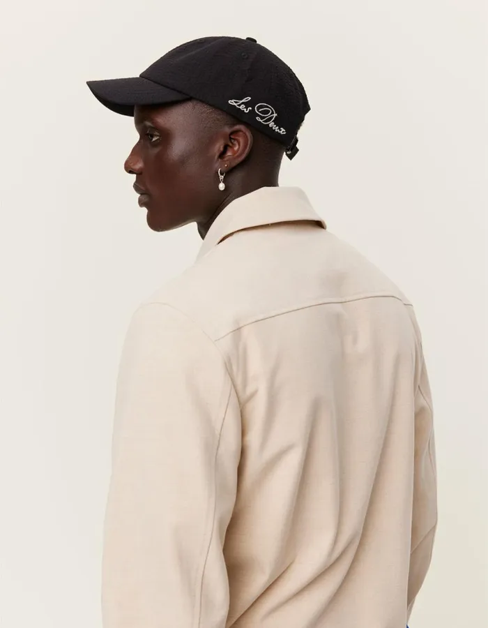 Men Marseille Twill Jacket 8211 Light Desert Sand Melange Les Deux JacketsCoats