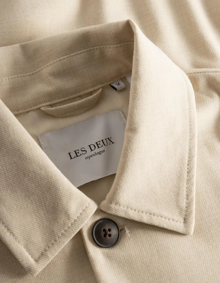 Men Marseille Twill Jacket 8211 Light Desert Sand Melange Les Deux JacketsCoats