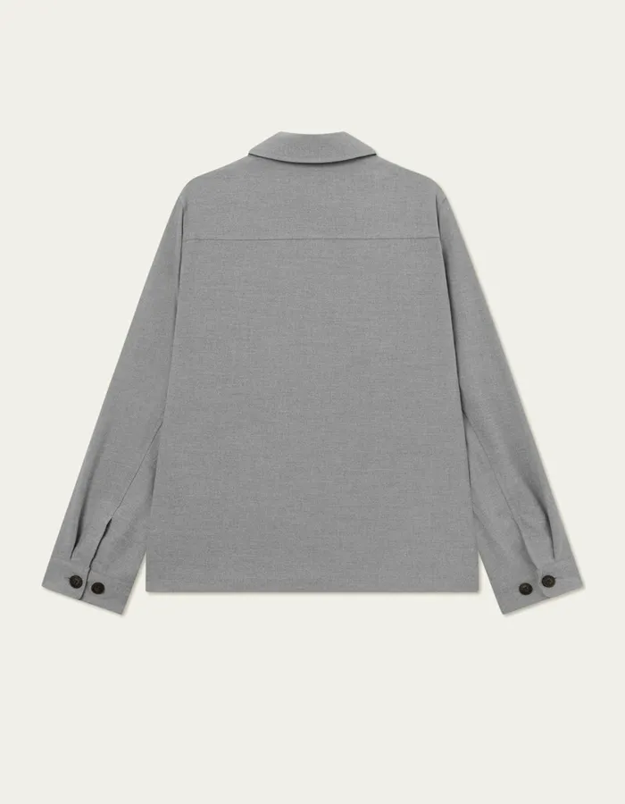 Men Marseille Twill Jacket 8211 Light Grey Melange Les Deux JacketsCoats
