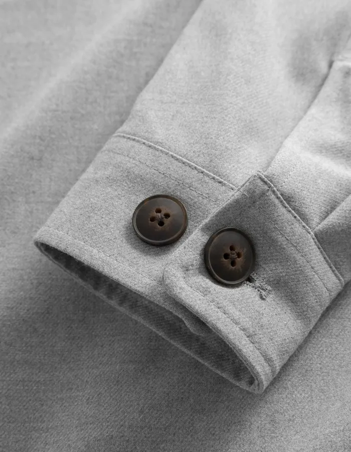 Men Marseille Twill Jacket 8211 Light Grey Melange Les Deux JacketsCoats
