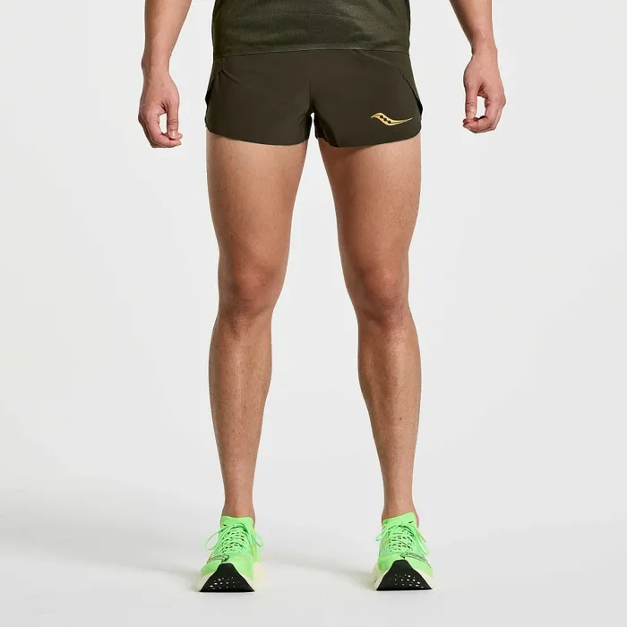 Men Men8217s Elite Split Short Umbra Bottoms Saucony