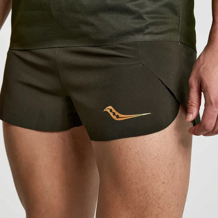 Men Men8217s Elite Split Short Umbra Bottoms Saucony