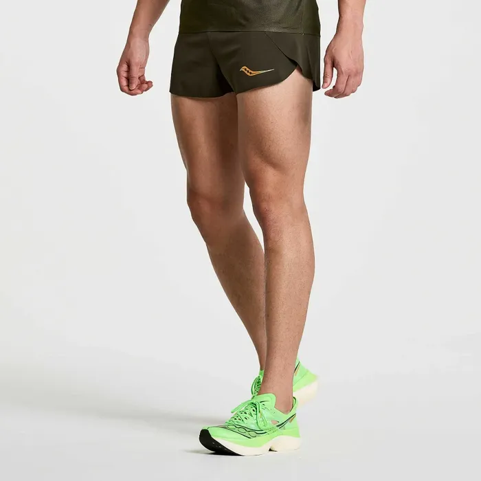 Men Men8217s Elite Split Short Umbra Bottoms Saucony
