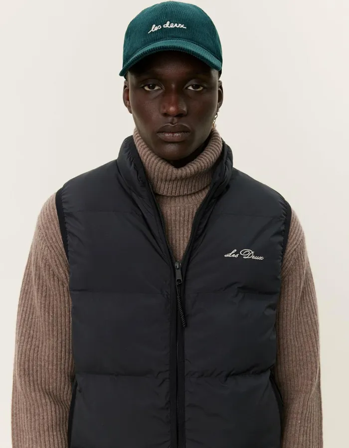 Men Newport Padded Vest 8211 BlackBlack Les Deux JacketsCoats