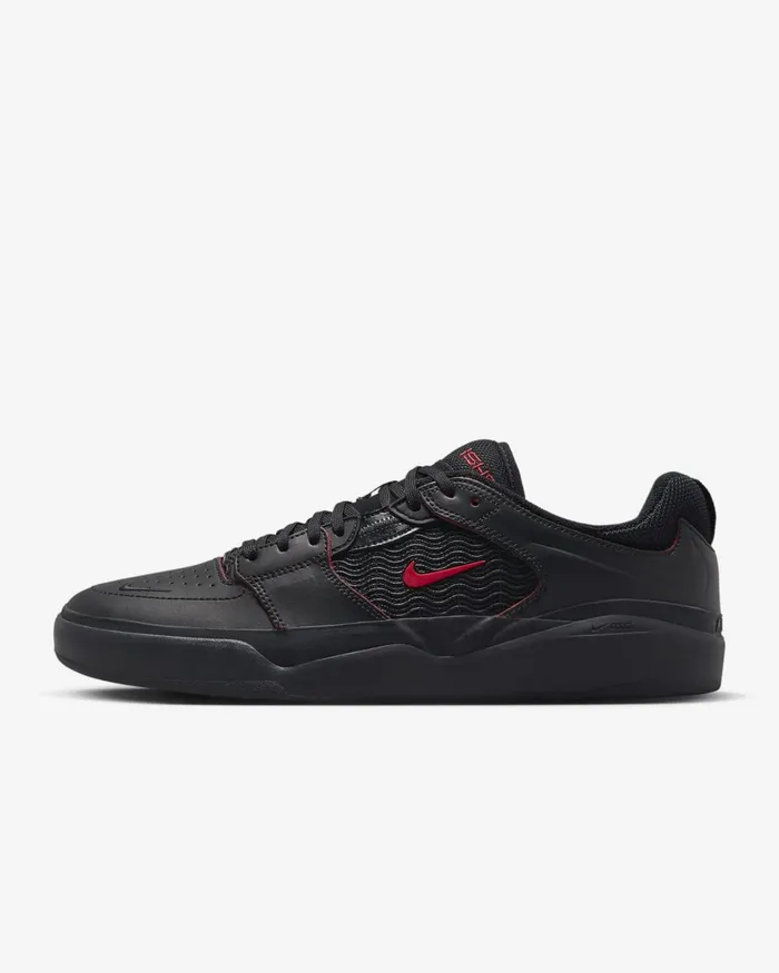 Men Nike All Shoes SB Ishod Premium Blackblackblackuniversity Red