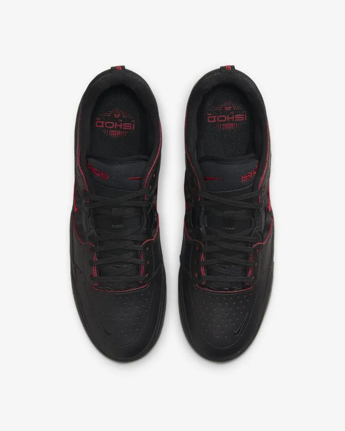 Men Nike All Shoes SB Ishod Premium Blackblackblackuniversity Red