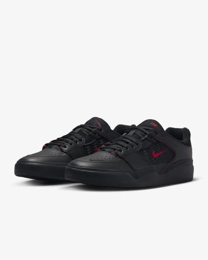Men Nike All Shoes SB Ishod Premium Blackblackblackuniversity Red