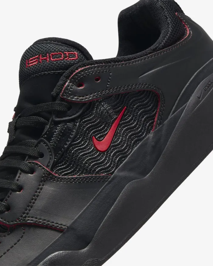 Men Nike All Shoes SB Ishod Premium Blackblackblackuniversity Red