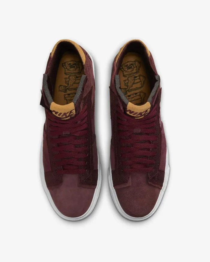 Men Nike All Shoes SB Zoom Blazer Mid Premium Night Maroonnight Maroonwhiterosewood
