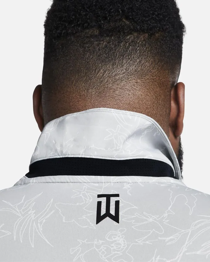 Men Nike Tops And TShirts Tiger Woods Light Smoke Greyblack