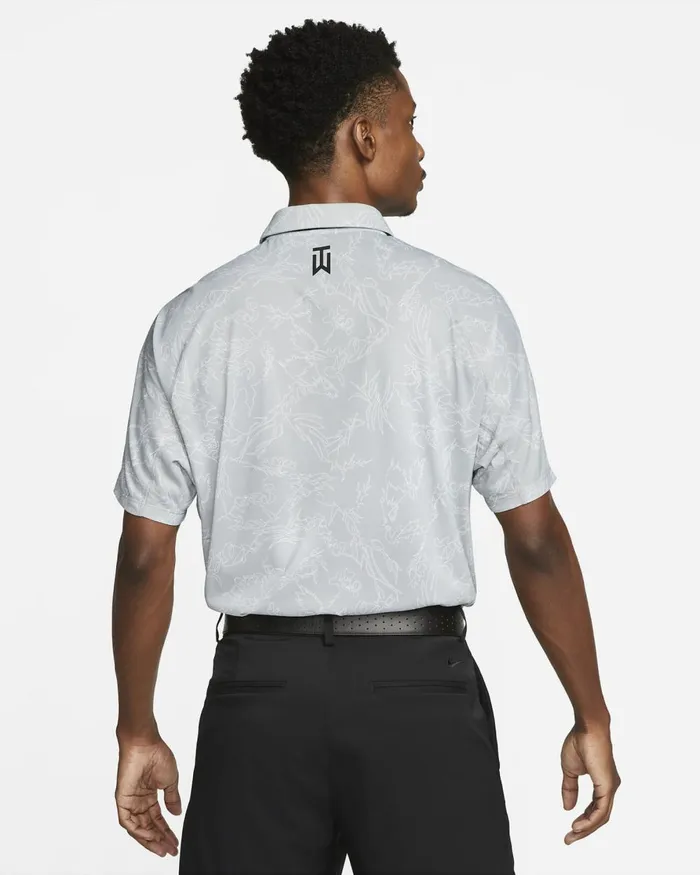 Men Nike Tops And TShirts Tiger Woods Light Smoke Greyblack