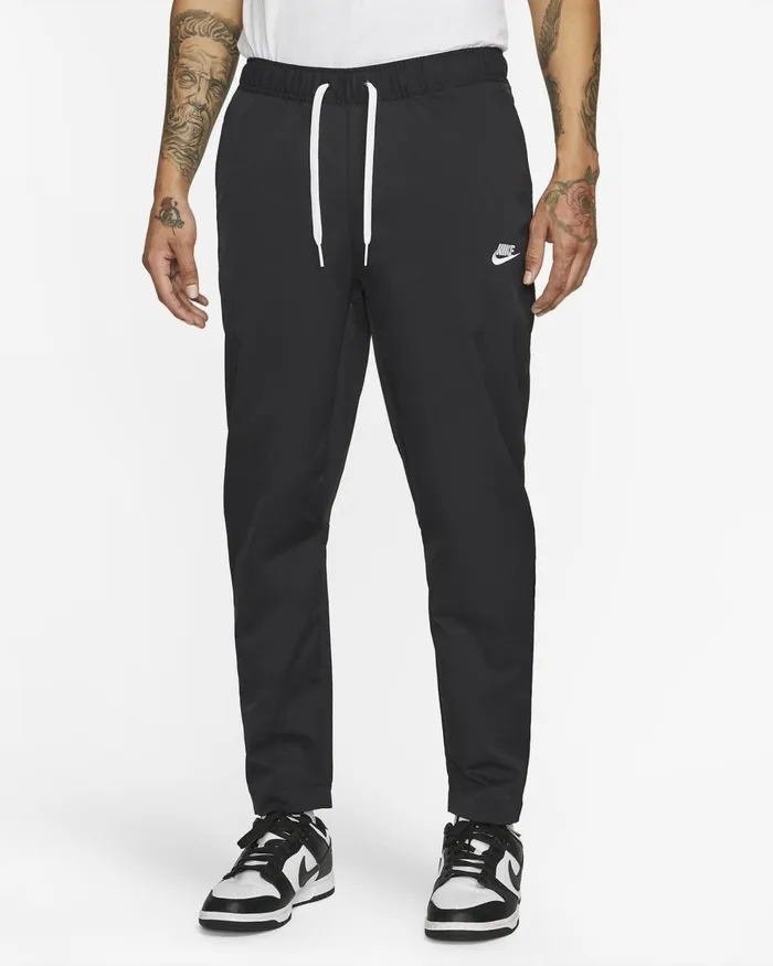 Men Nike Trousers And Tights Club Blackwhite